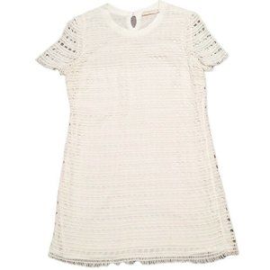 Tory Burch Cream Crochet Mini Dress